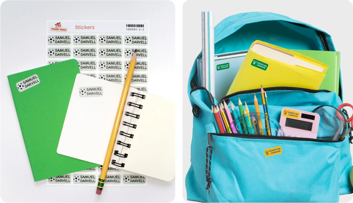 Tags & Stickers For School